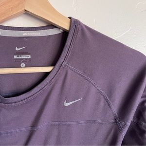 Nike Purple Long-Sleeve Dri-Fit Shirt